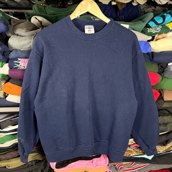 Jerzees Other - Vintage Jerzees Nublend Navy Blue Crewneck Sweatshirt Mens M Made in USA 90s